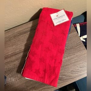 Storehouse Americana Kitchen Dish Towels Red White Blue Stars Fourth of July NWT